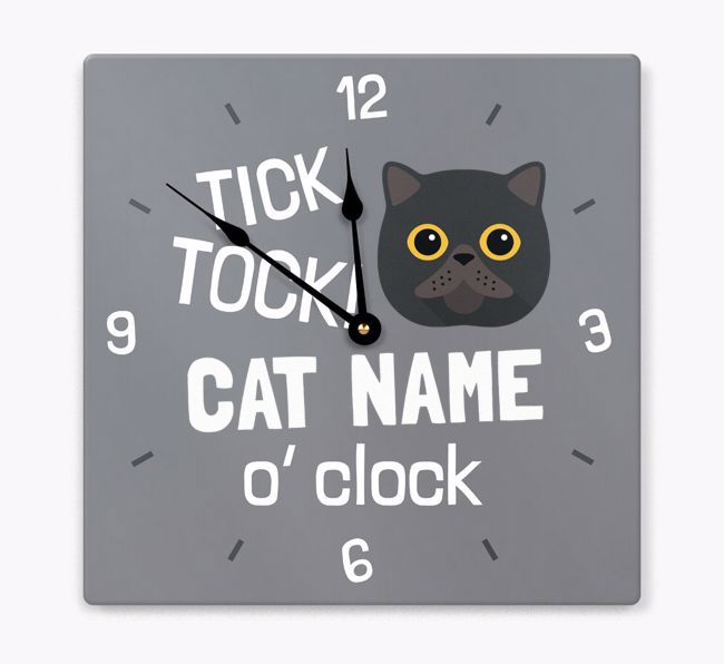 Tick Tock 'O' Clock: Personalised {breedCommonName} Wall Clock